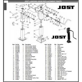 B10236 Jost Trailer Jack Output Cluster Shaft