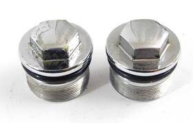 44032-012 Kawasaki Pair Of Genuine Oem Z Kz 400 1974-78 Fork Caps With O-rings