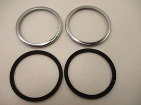 44043-047 Kawasaki Vintage Kh250 Kh400 S1 S2 S3 Oem Fork Covers Washers Gaskets Original