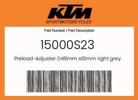 Ktm 15000s23 Genuine Preload-adjuster D46mm S10mm Right Grey -
