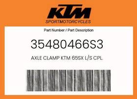 35480466s3 Ktm Genuine Axle Clamp 65sx L/s Cpl. -