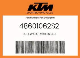 48601062s2 Ktm Genuine Screw Cap M51x1.5 Reb -