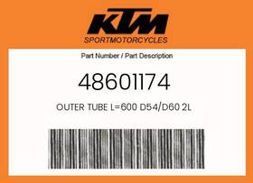 48601174 Ktm Genuine Outer Tube L 600 D54/d60 2l -