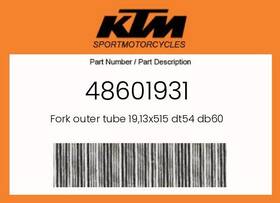 Ktm 48601931 Genuine Fork Outer Tube 19 13x515 Dt54 Db60 -