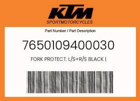 Ktm 7650109400030 Genuine Fork Protect. L/s R/s Black -