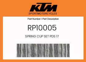 Rp10005 Ktm Genuine Spring Cup Set Pds 17 -