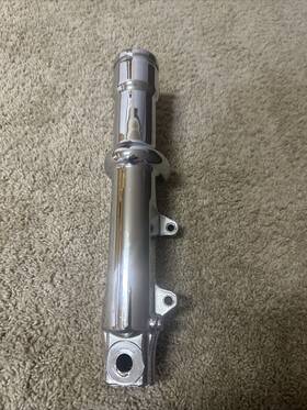 G560-1 Lifeline Chrome Harley 41mm Fxwg Softail Wideglide Lower Leg Fork Slider Shovelhead 80-83