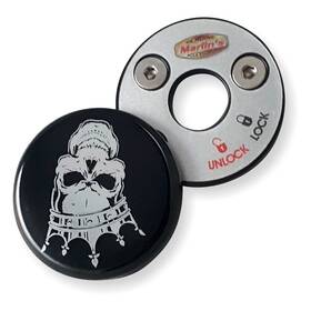 Marlins Genuine Accessories 112501cs Swivel Fork Lock Key Cover With Crowned Skull-112501cs