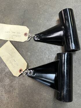 013695 Matchless 013694 Ajs Fork Tube Top Covers Ears 1953