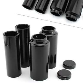 Moto Hij 612047538677 6 Pcs New Motorcycle Black Front Fork Cover Set For Harley Dyna 2006-17