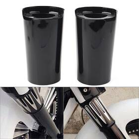 77usa Motorshop 550724215896 2x Fork Boot Slider Covers For Harley Touring Electra Street Tri Glide Black Us