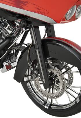 0208-2056-bm Performance Machine Pm Fork Leg Kit - Black Lower Dual Disc Contrast Cut