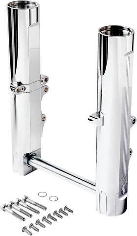 0208-2173-ch Performance Machine Pm Fork Legs - Chrome Lower Dual Disc
