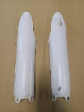 An4asuksox Polisport Fork Guards White Yamaha Yz250f 08 06 07 09 Lower Plastic Covers Yz450f Yz125 Yz