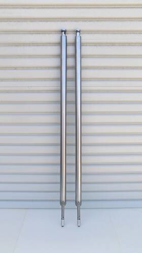 105667 Pro-one Performance 16 Inch Over Stock 40-1/4 Hard Chrome 41mm Fork Tube Assembly Pair Harley