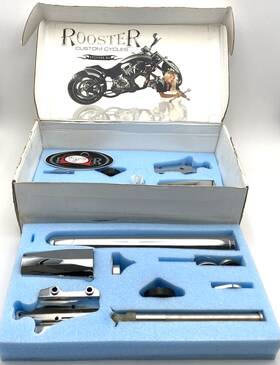 01-810386 Rooster Custom Cycles Chrome Lower Fork Legs Kit 08-13 Harley-davidson Touring