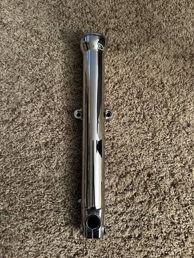 2m24 Showa 2003 Dyna Super Glide Right Front Fork Slider Chrome