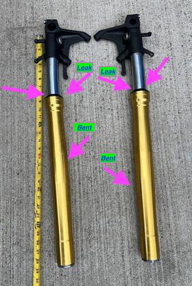 14j1o Suzuki 11-24 Gsxr 600 750 Gixxer Front Forks Shock Tube Suspension Damaged/parts