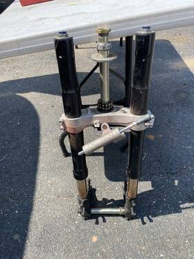 S3861-20 Suzuki 2008 Gsxr750 Front Suspension Forks W Lower Triple Tree And Stabilizer