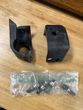 D961 Sxs Wp Front Fork Lower Lug Sliders Black Plastic Guards Ktm Husqvarna 6500 Xact