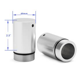 Hd-fte-49-205-sil-sk-0527 Tarazon 49mm Fork Tube 2.5 Inch Extensions For Harley Dyna Fxdb Fxdwg Touring Street Glide