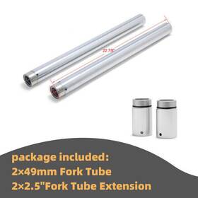Ift-0002-fte-49-205-bkcr-0815 Tarazon 49mm Fork Tubes With 2.5 Inch Extensions For Harley Touring Bagger Flht Flhx Flt 14-24