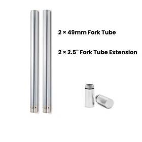 Ift-0003-fte-49-205-sil-fay Tarazon 49mm Fork Tubes 2.5 Inch Extensions For Harley Dyna Fxdb Fxdl 2006-2017 Fxdc 06-14