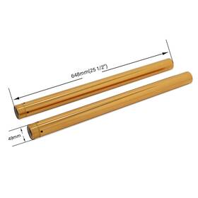 Ift-0003-gol-yp1-1114 Tarazon 49mm 25-1/2 Inch Fork Tubes 46605-06 For Harley Dyna Street Bob Low Rider Fxdbc Fxdl