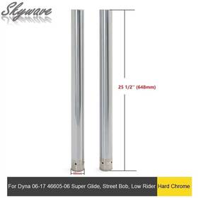 Ift-0003-sky-0718 Tarazon 2 49mm Chrome Fork Tubes For Harley Dyna Fxdb Fxdl 06-17 Fxdc 06-14 103 14 Fxdf