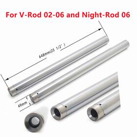 Ift-0005-bkcr Tarazon Pair 49mm Fork Tubes 25 1/2ftft For Harley V-rod Vrsca 02-06 Vrscb 04-06 Vrscd 06