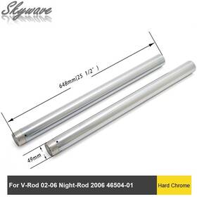Ift-0005-sky-0514 Tarazon 46504-01 49mm Chrome Fork Tubes For Harley V-rod Vrsca 02-06 Night-rod Vrscd 06