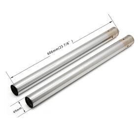 Ift-0009-yp-1114 Tarazon 45500460 Chrome 49mm Fork Tubes 23-7/8 Inch For Harley Fat Boy Softail Flfb 18-24