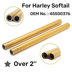 Ift-0010-2-gol-sky-0619 Tarazon Gold 49mm Fork Tubes Over 2 Inch For Harley Softail Heritage Classic Flhc Slim Flsl
