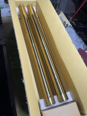 113-0098 Tcbros Gold Titanium Nitride Coded Fork Tubes Inch Stock Length 49 Mm For Fxd Fxdwg