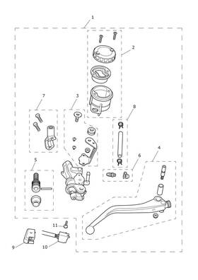 T2021859 Triumph Motorcycles - Genuine Oem Front Brake Lever Assembly