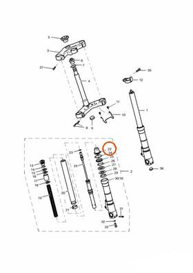 T2040419 Triumph - Front Fork Oil Lock S6