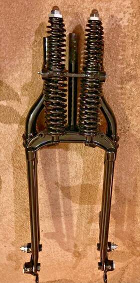 49-2407 V-twin Harley Off Set Springer Forks 18 Inch Stock Length Fits 1946-48 Ul Fl 1 Stem