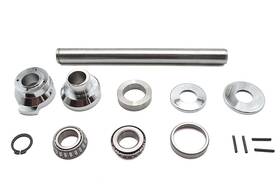 24-0294 V-twin Manufacturing 3 Degree Raked Fork Neck Cup Kit Chrome For Harley Fxd 1991-2005 Xl 1988-2003