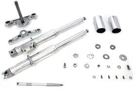 24-0520 V-twin Manufacturing 41mm Fork Assembly With Polished Sliders Single Disc