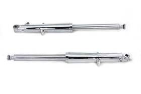 24-0846 V-twin Manufacturing 41mm Fork Assembly With Chrome Sliders For Single Disc Fl 1969-1971 Harley
