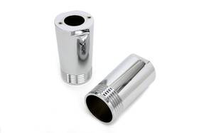 24-1171 V-twin Manufacturing Chrome Fork Slider Cover Set Tapered Style For Harley Shovelhead Evo 1949-up