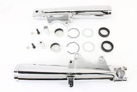 24-1369 V-twin Manufacturing 41mm Chrome Fork Slider Set