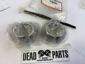 45415-82 V-twin Manufacturing 24-9993 Harley Chrome Quick Install 41mm Fork Leg Slider Top Cups Cans Boots 45415-82 V-twin Manufacturing 24-9993 Harley Chrome Quick Install 41mm Fork Leg Slider Top Cups Cans Boots