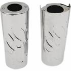 Xf-2-0411-0149 Drag Specialties Flame Fork Slide Covers Chrome