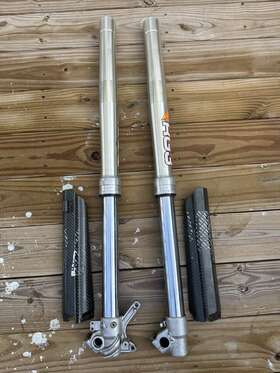 5nx-23102-00-00 Yamaha 02 Kyb46u Yz250 Set Front Forks Shock Suspension Fork Carbon Fiber Protector