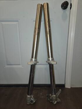 23103 Yamaha 5un 00 2006 Yz250f Front Forks Oem Kyb Suspension Straight And Clean