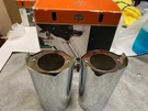 Harley Chrome 2014 -22 Touring Slider Covers Cowbells Outright Sale Oem Cans. Fixed Price $75.00.