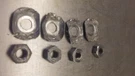 1976 Honda Cb 550 Rear Sprocket Nuts W Locks T2-1U. Fixed Price $5.50.