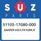 51103-17G80-000 Suzuki Damper Assy,fr Fork,r 5110317G80000, New Genuine Oem Part. Fixed Price $862.03.