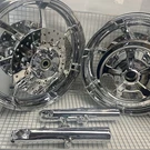 Harley Street Glide Cvo Agitator Touring 2009 -19 Chrome Wheels 18X3.5 Exchange. Fixed Price $2699.00.